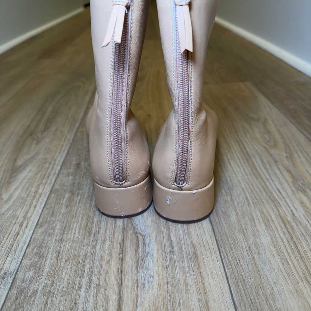 J Crew Roxie Women’s Nude Leather Boots - Picture 5 of 8